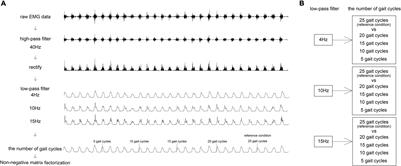 How to Decide the Number of Gait Cycles in Different Low-Pass Filters to Extract Motor Modules by Non-negative Matrix Factorization During Walking in Chronic Post-stroke Patients